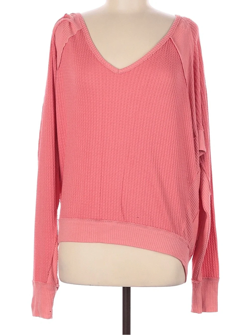 Free People Women's pink scoop Neck Pullover top oversized M